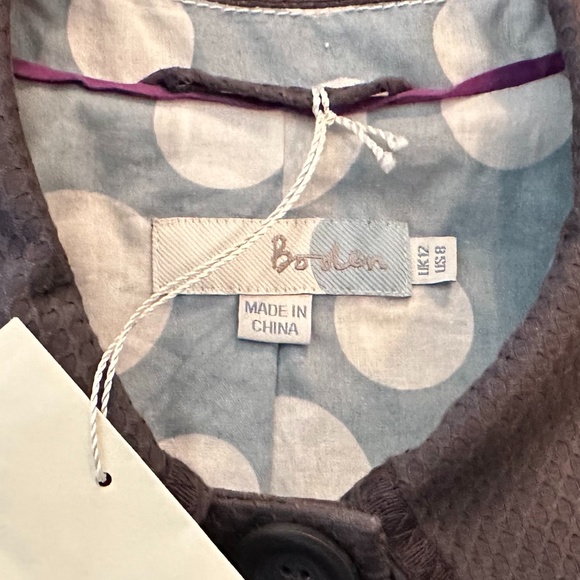 Boden muted purple textured button down blazer - 8 US/ 12 UK - Picture 3 of 10